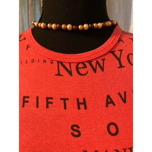 Jay Joshua New York Signature womens Sz L tangerine tee - Picture 4 of 6